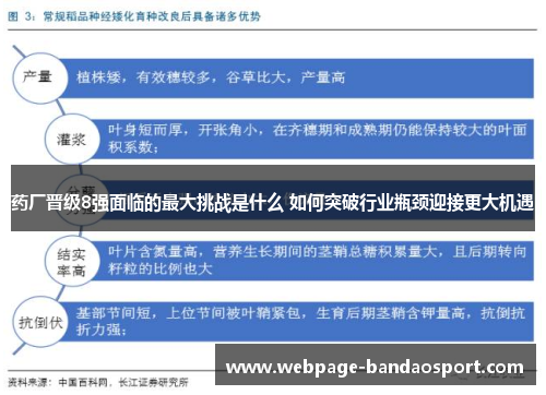 药厂晋级8强面临的最大挑战是什么 如何突破行业瓶颈迎接更大机遇